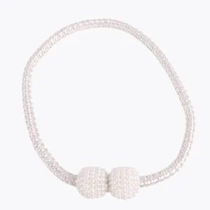 White Curtain Maganetic tieback
