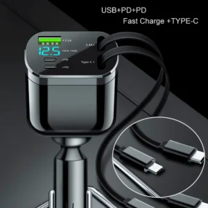 360 rotate car charger BD